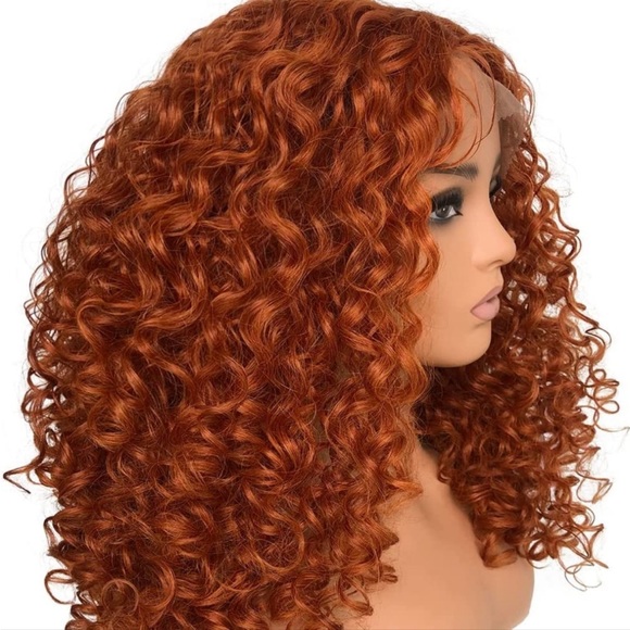 - ?ORANGE CURLY LACE FRONT WIG*NWT* main image 2